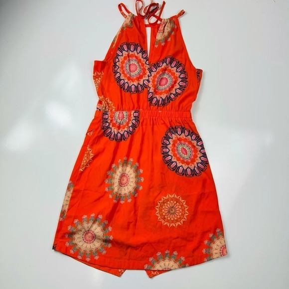 Orange Halter Casual Dress Size‎ Small - Picture 5 of 13